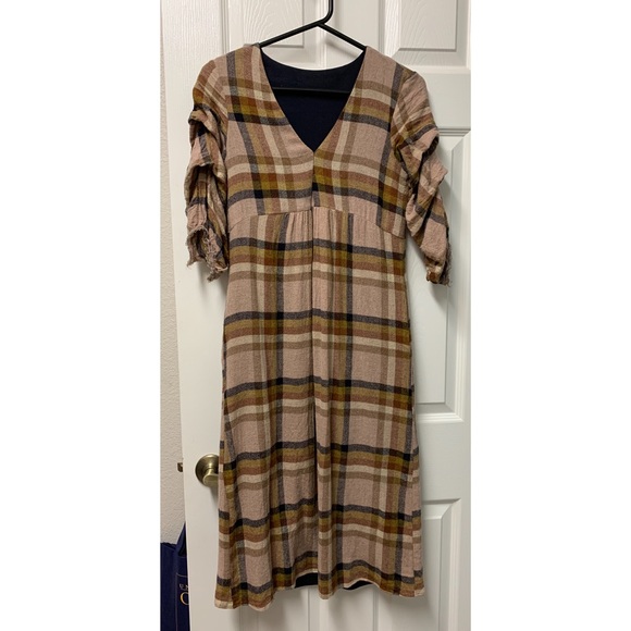 Plaid Midi Dress - Picture 2 of 5